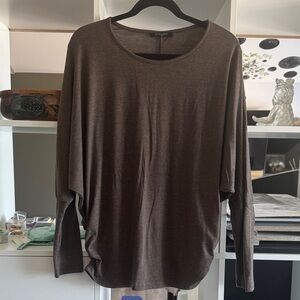 Chic Long Sleeve Brown Top